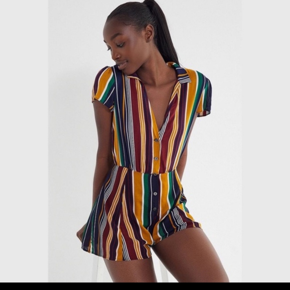UO Meant To Be Button-Down Romper